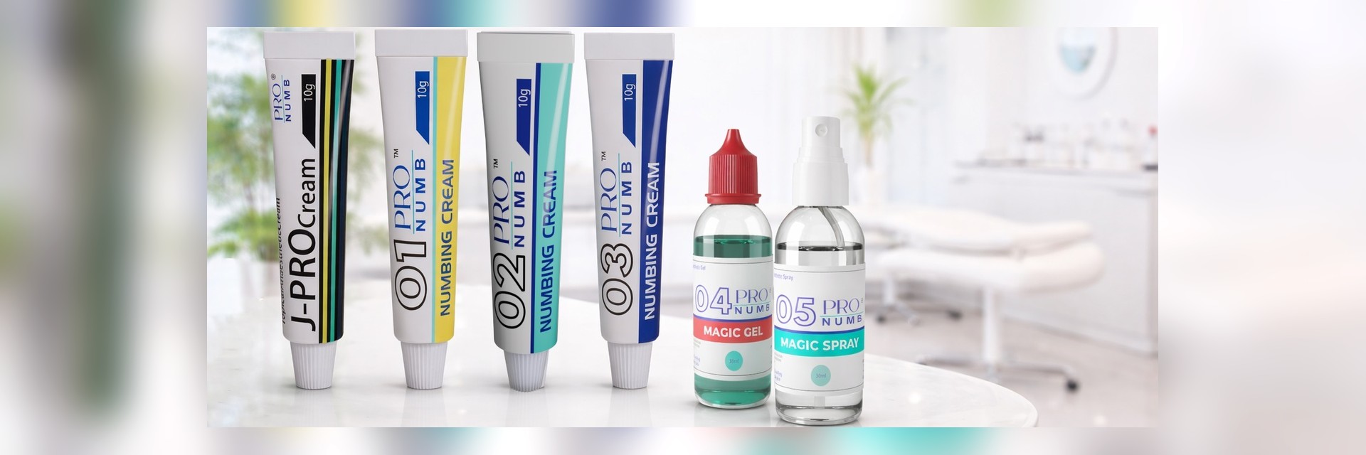 JPRO Numbing Cream product range